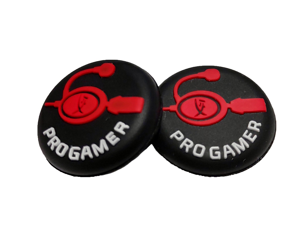 2x Nakładki gumki silikonowe łapka pad XBOX PS3 PS4 PS5 NS PRO (Czerwone)