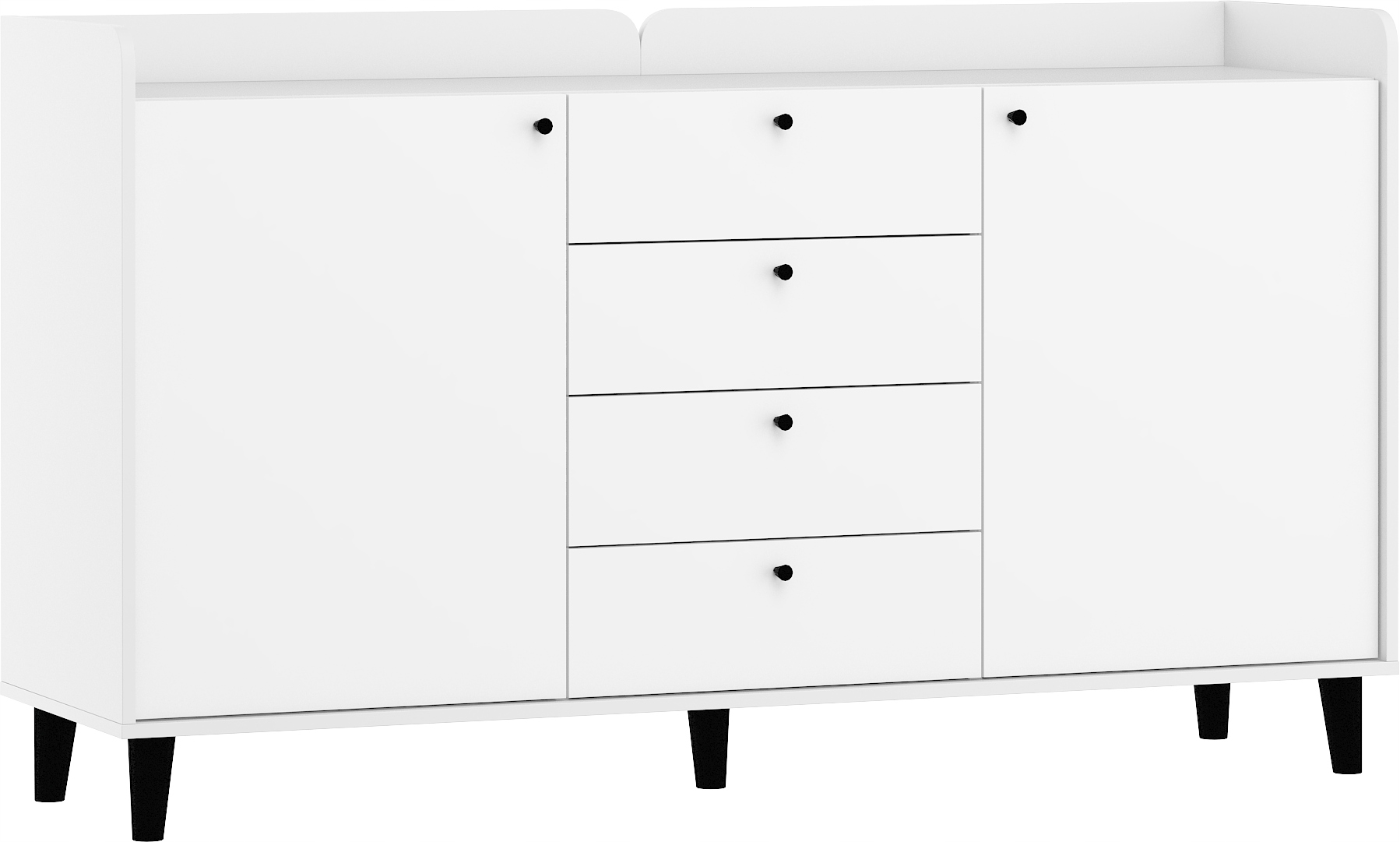 Komoda Dolce DOL-06 2D4S bílá bílá, polovina 160 cm