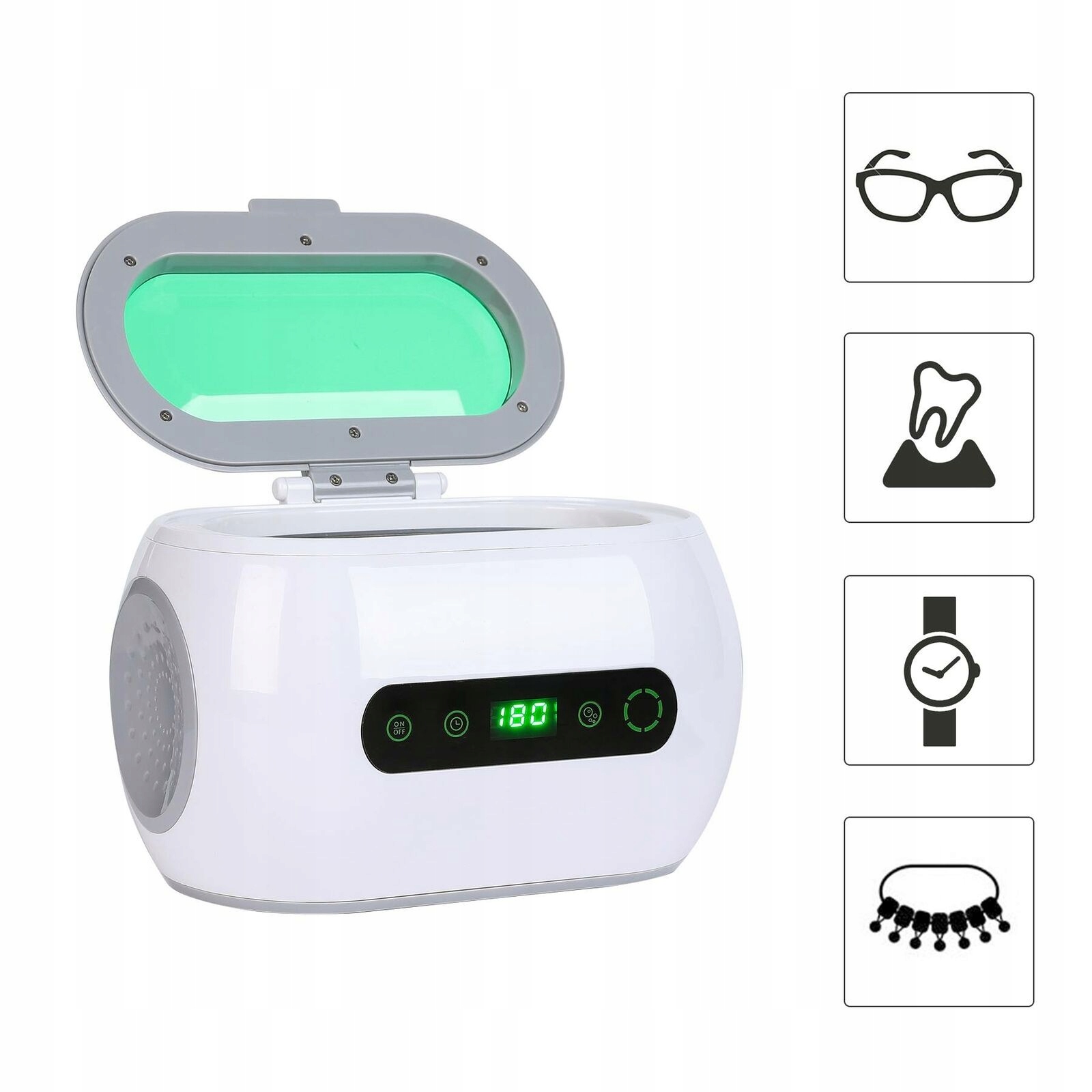 Myjka Ultradźwiękowa do Okularów Biżuterii Sterylizator Kosmetyczna 42KHz