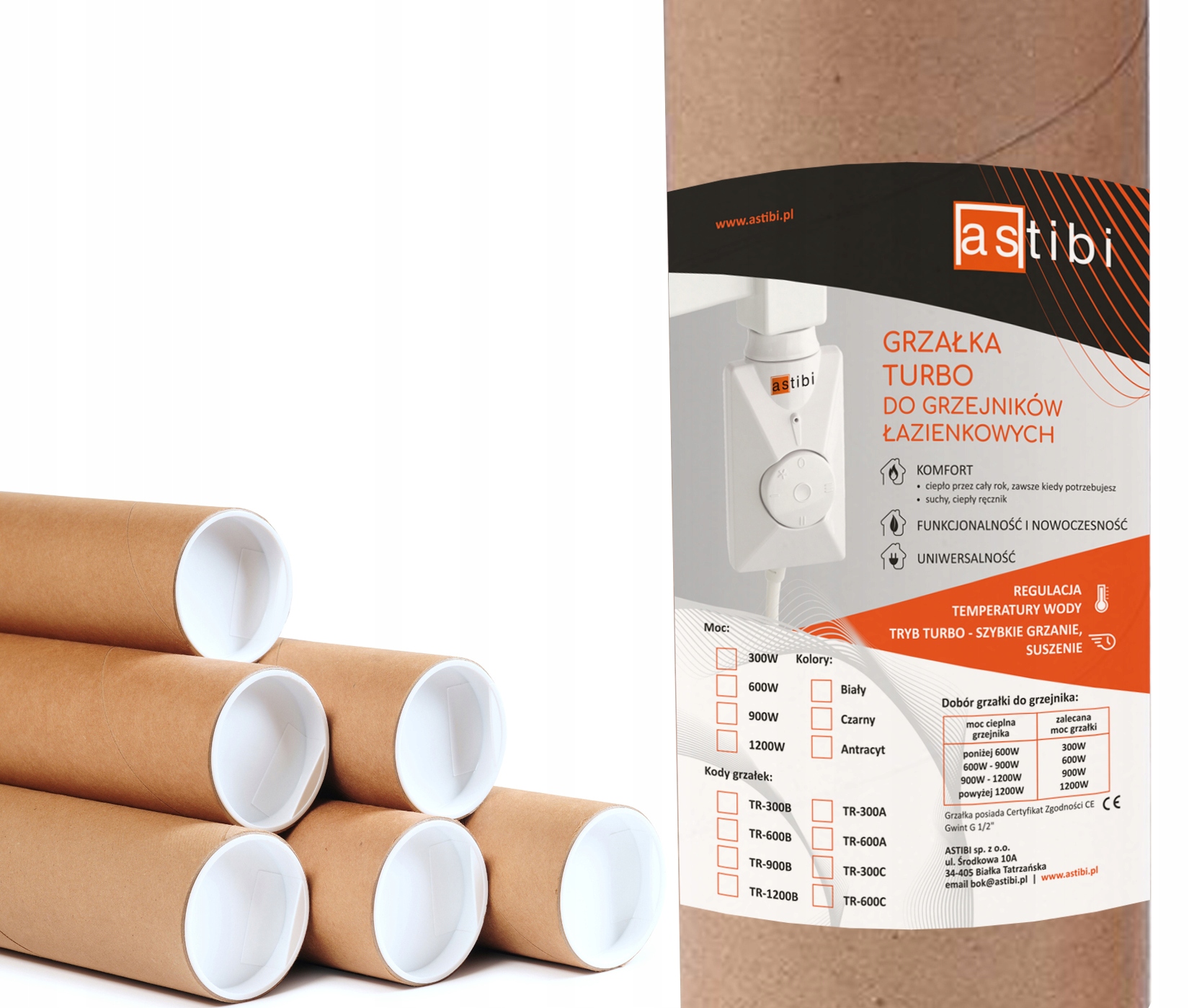 GRZAŁKA ELEKTRYCZNA GRZEJNIKA ASTIBI 600W BIAŁA Rodzaj do grzejnika