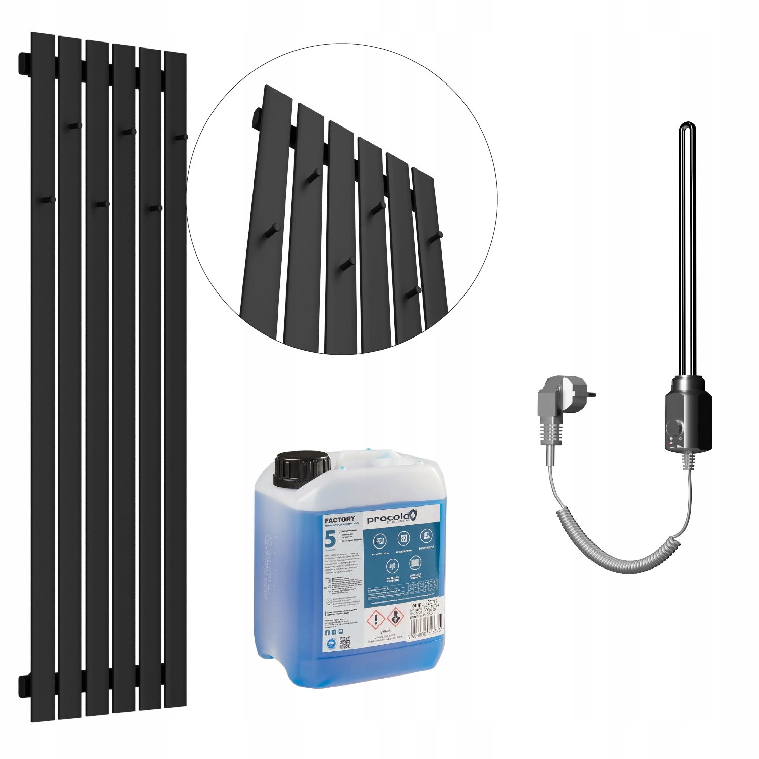 Set Elektrický ohřívač Bellohook 160x45 Černý Mat