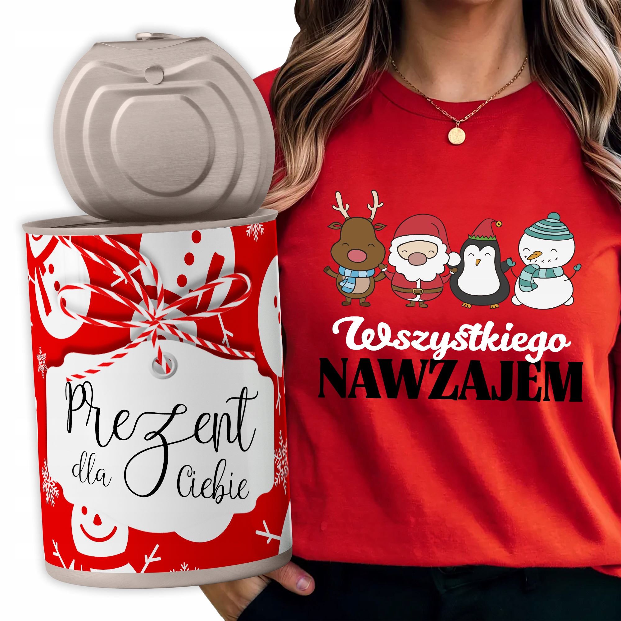 Tričko v plechovce Dárek pro tebe, červená, všechno navzájem Xs