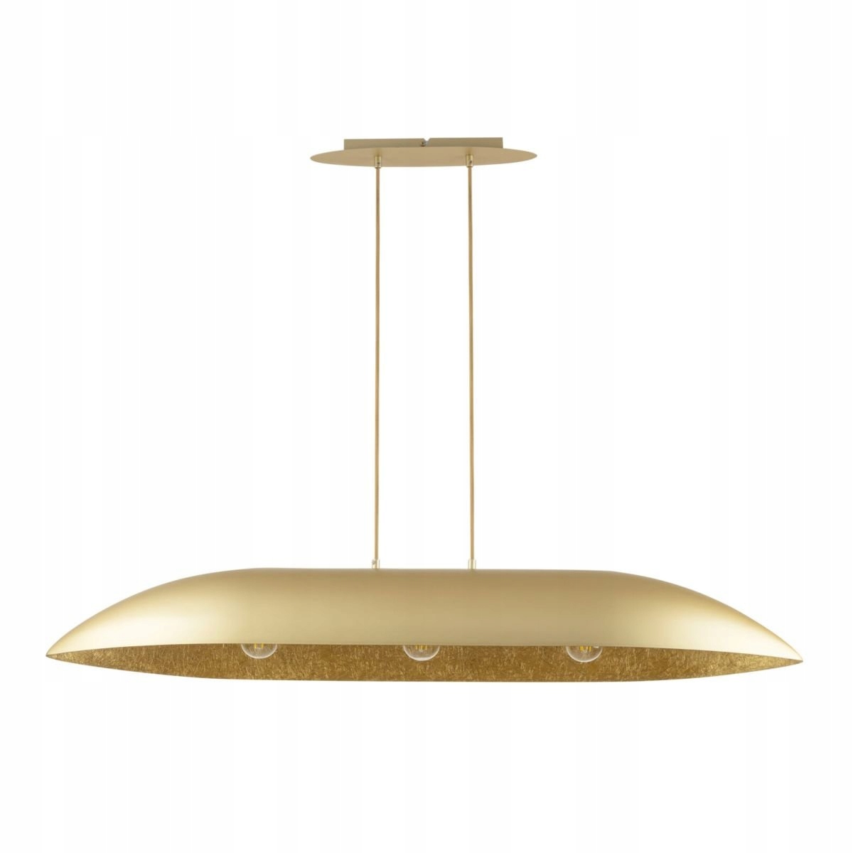 Zlatá efektná závesná lampa zo živice Gondola L 40640 Sigma Lighting