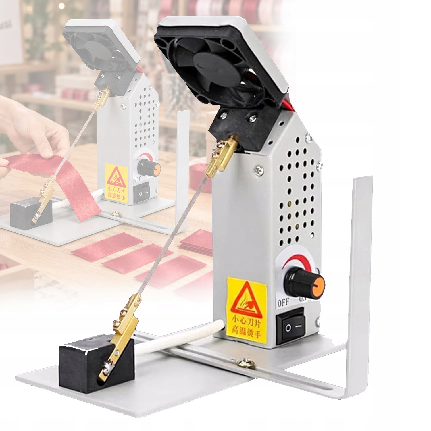 Zařízení pro řezání stuh za tepla 220 V s ventilátorem