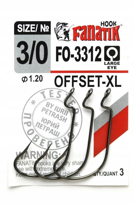 

Fanatik Haczyk FO-3312-3/0/43mm 3szt Offset XL