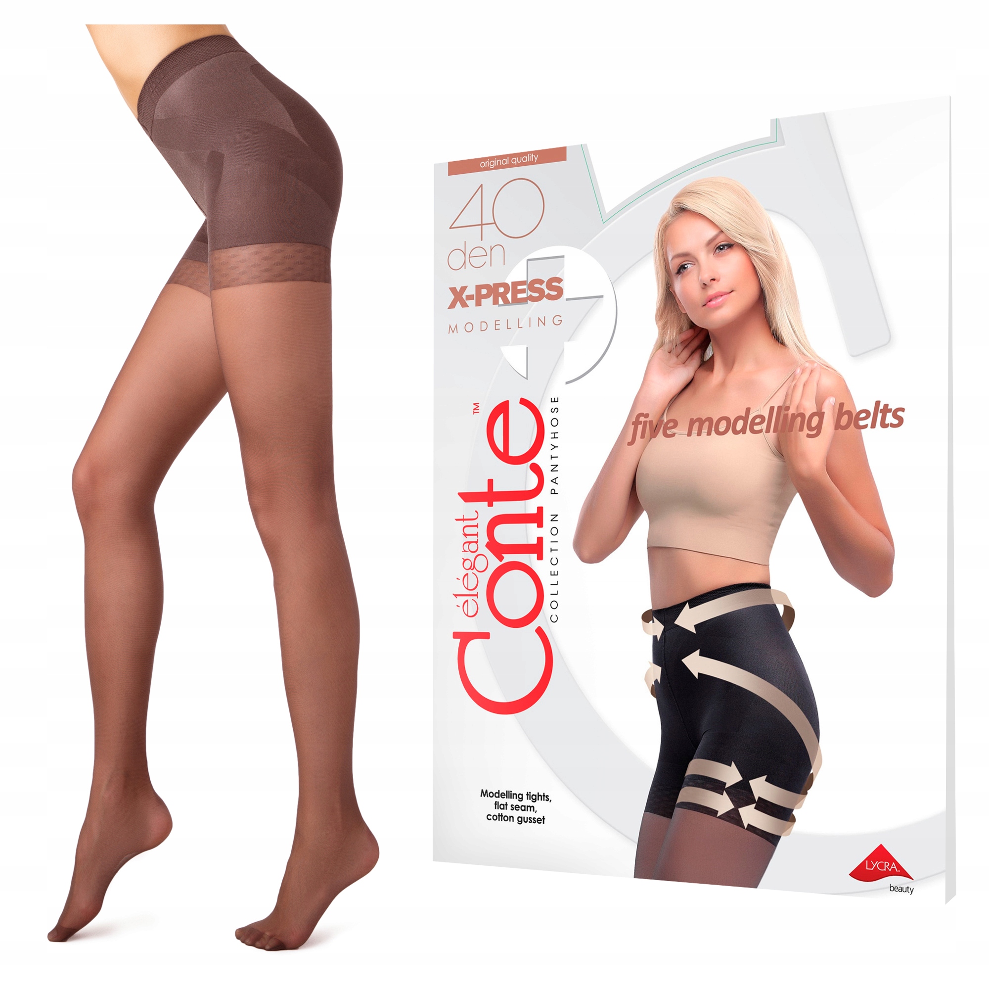 

Rajstopy modelujące z efektem push-up X-press 40
