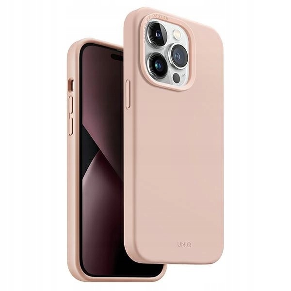 Etui Uniq Lino Hue Magclick Charging na iPhone 14 Pro Max różowe