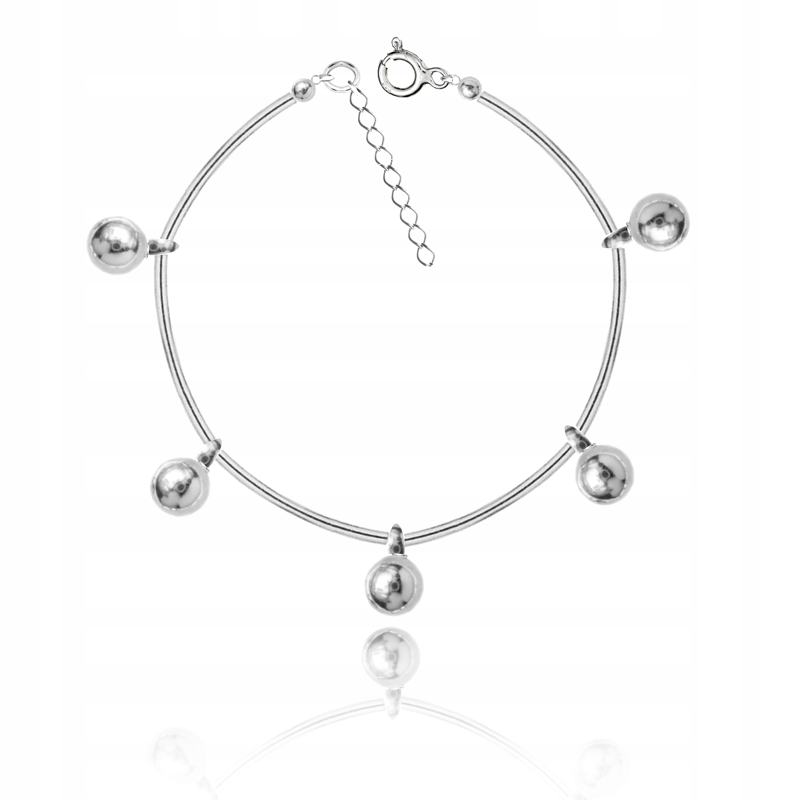 

Srebrna Bransoletka Kulki Kule 6 mm srebro925