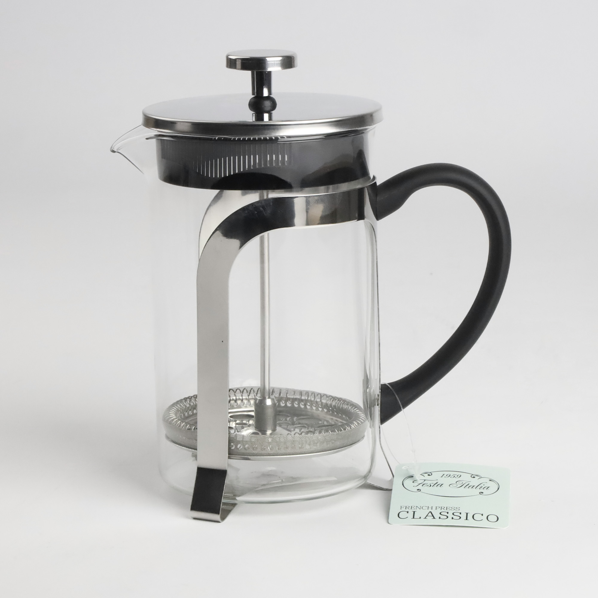 DZBANEK Z ZAPARZACZEM DO KAWY HERBATY ZIÓŁ STALOWY 800 ML FRENCH PRESS