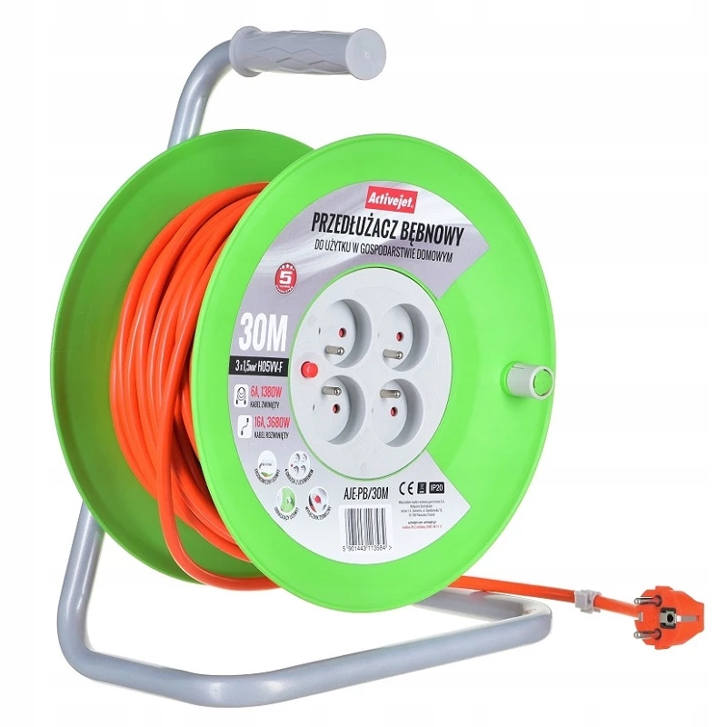 Prodlužovací kabel na bubnu Activejet Pb/ 20 m