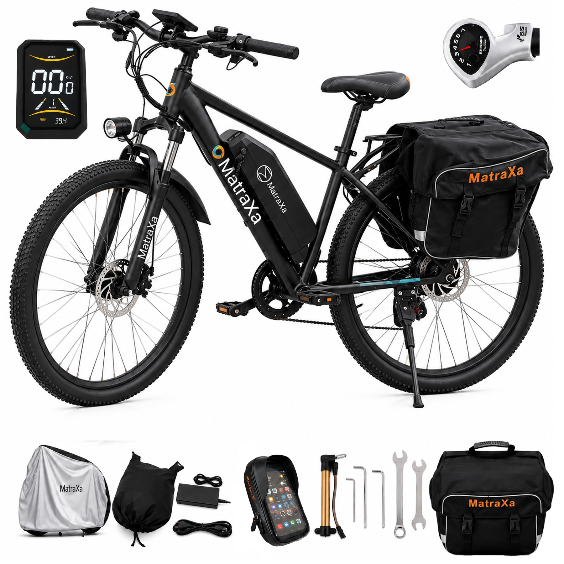 Rower Elektryczny Miejski Trekkingowy 36V 250W Damski Męski Wyjmowany Aku