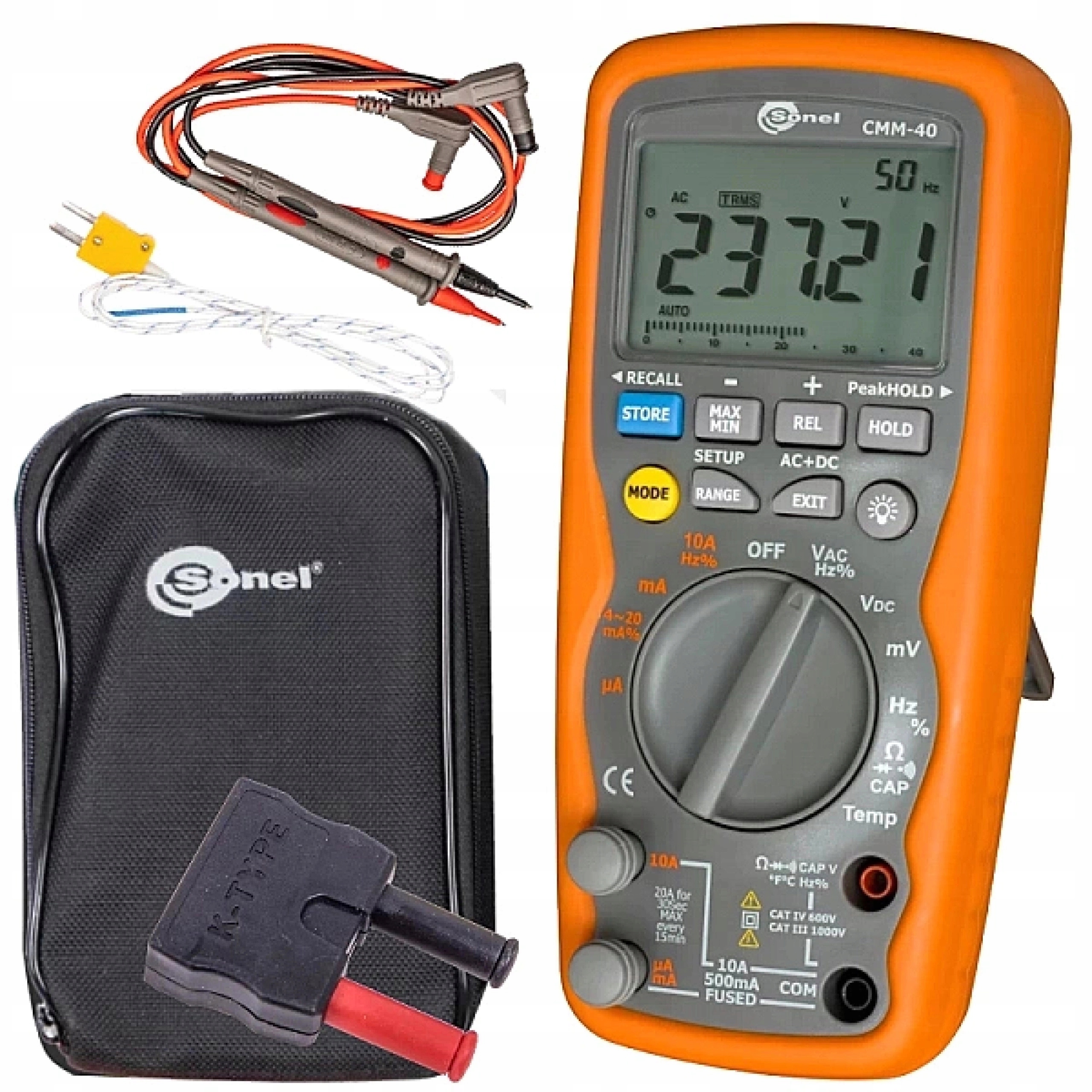 Sonel CMM-40 Multifunkčný priemyselný multimetr Digitálny set príslušenstva