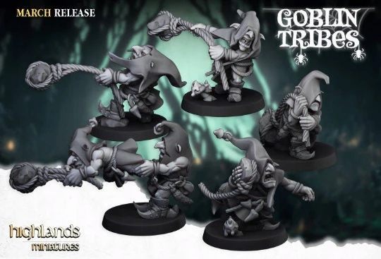 Swamp Goblins Stonethrowers - Highlands Miniatures Oldhammer Unit
