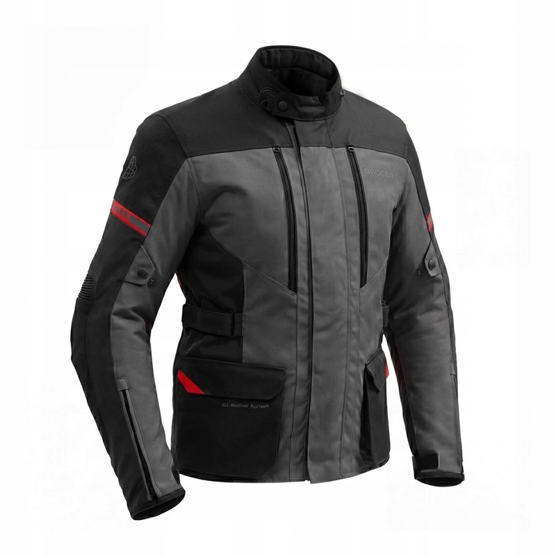 Bunda Broger Overland Black/dark Grey/red čierna šedá červená Darčeky