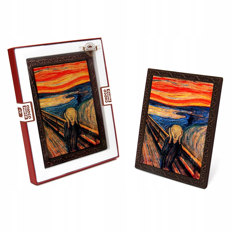 Levně Klasický čokoládový obraz „krzyk“ Edvard Munch 230 gr