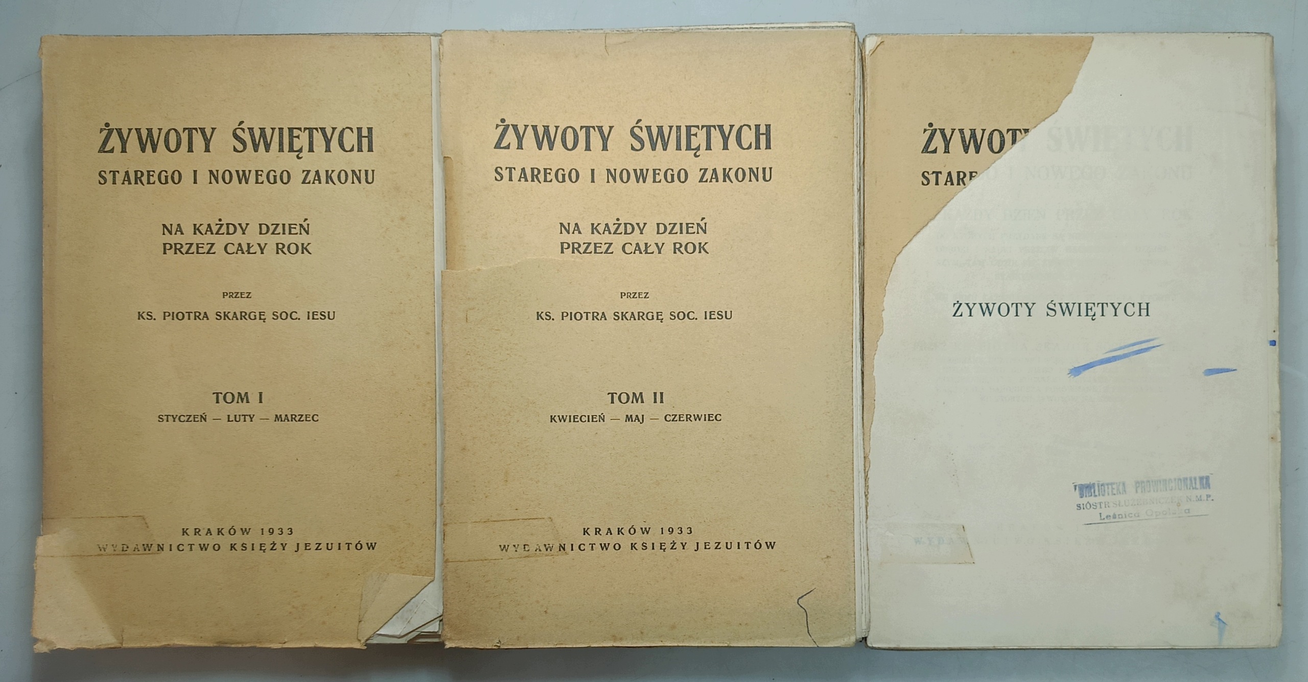 Żywoty świętych Starego i Nowego Zakonu. Tom I-III (1933 r.) - Skarga