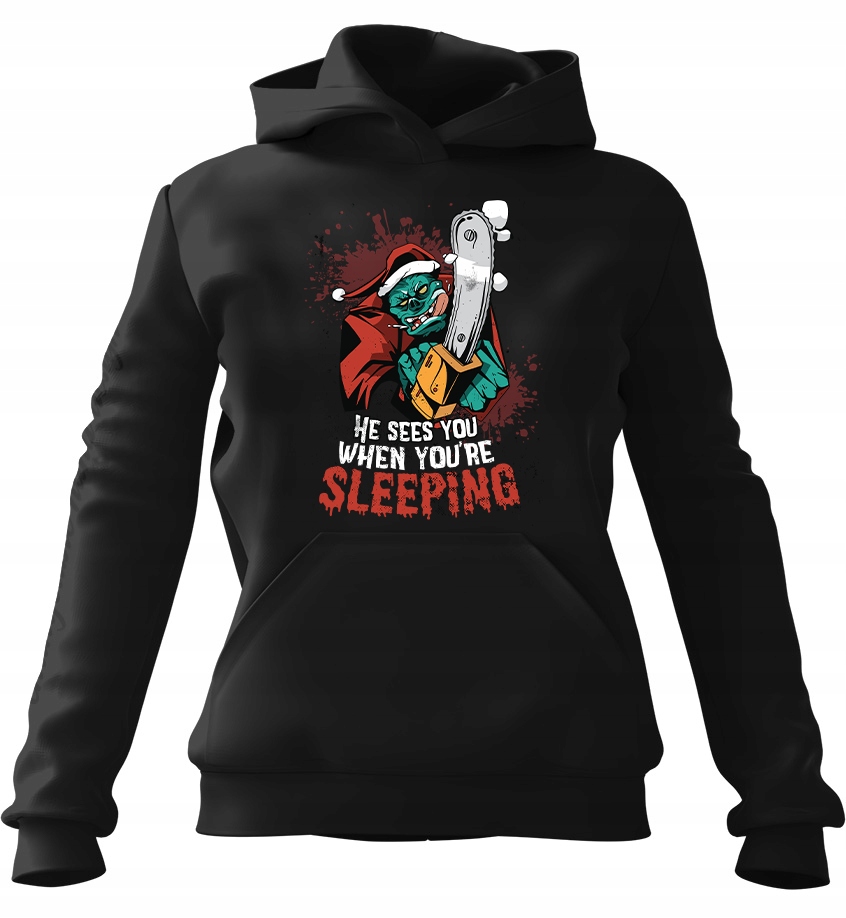 pánská mikina s kapucí Monster Santa Černá 3XL pro muže, muže a muže