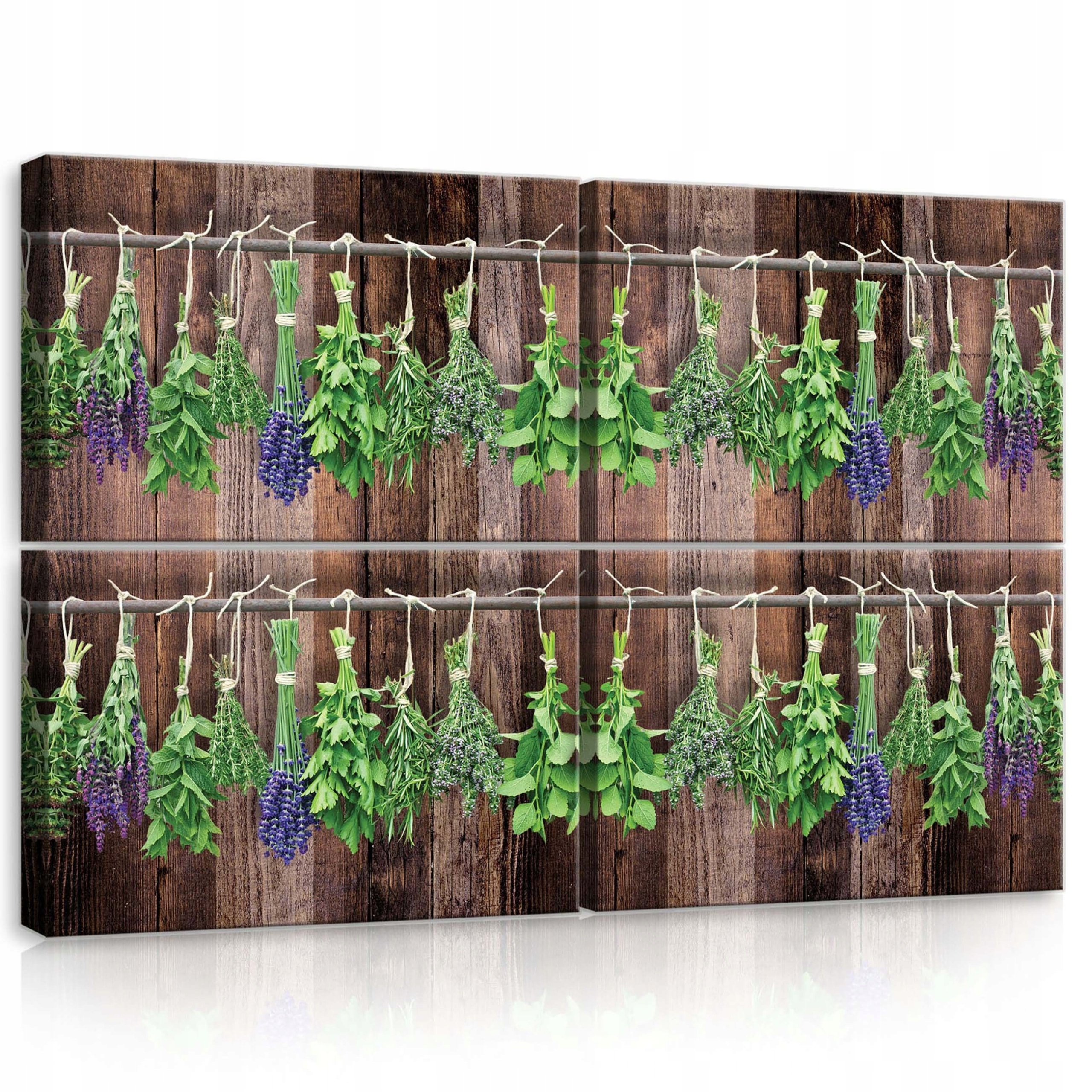Obraz 120x80 Čerstvé bylinky levanduľa sušené bylinky drevené pozadie príroda