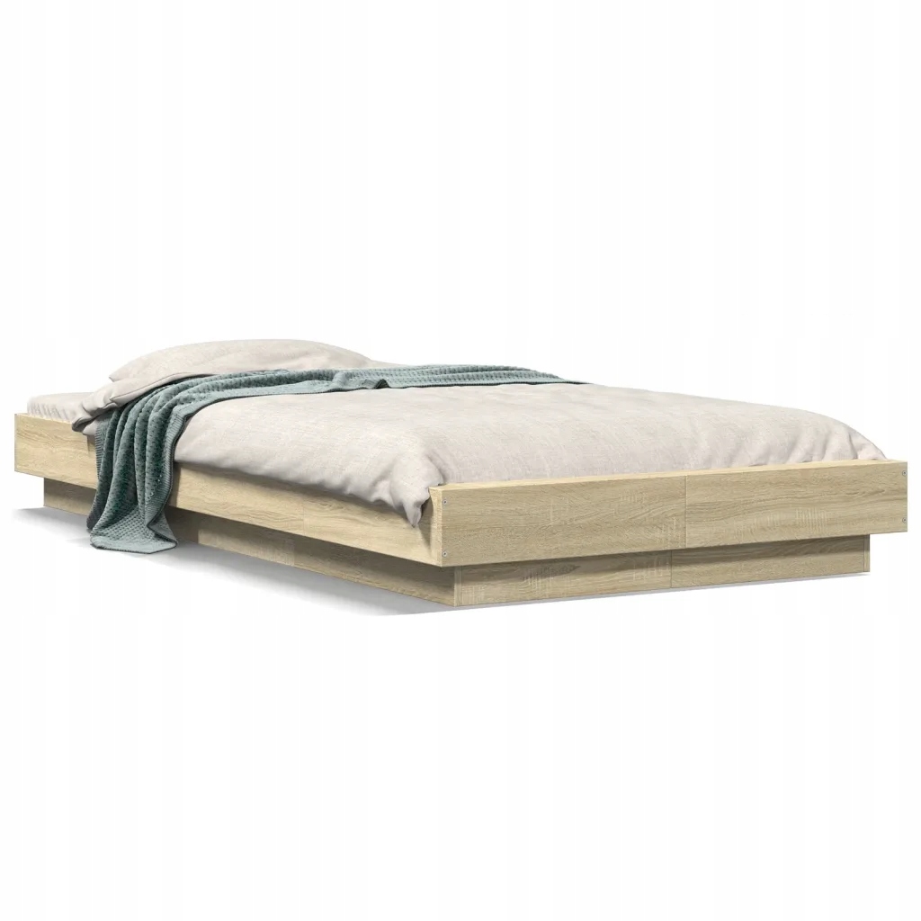 Rám postele s Led podsvícením dub sonoma 212 x 119 x 23 cm