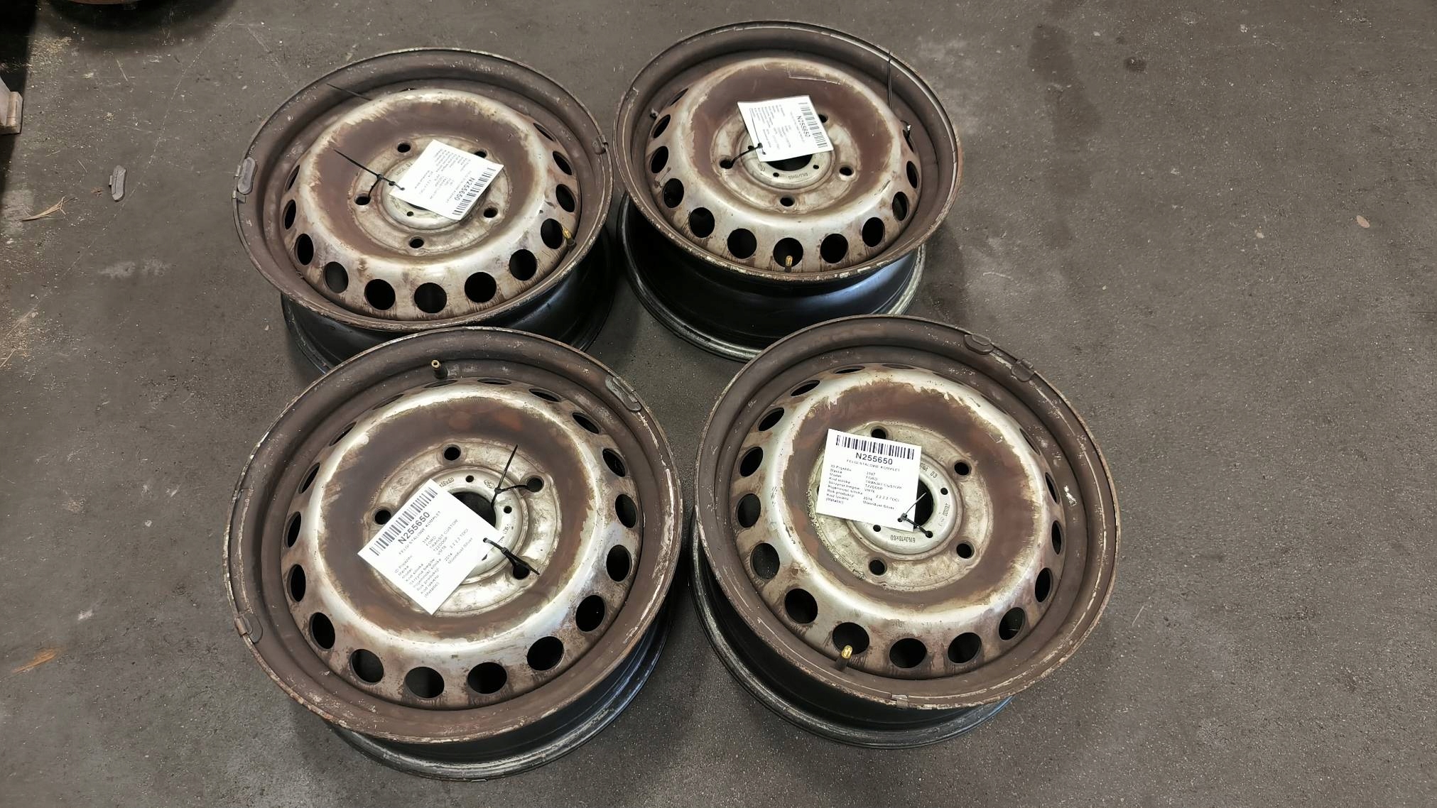 CERCHI Ferro KOMPLET 16 5X160 BK21-1007-DA FORD TRANSIT CUSTOM