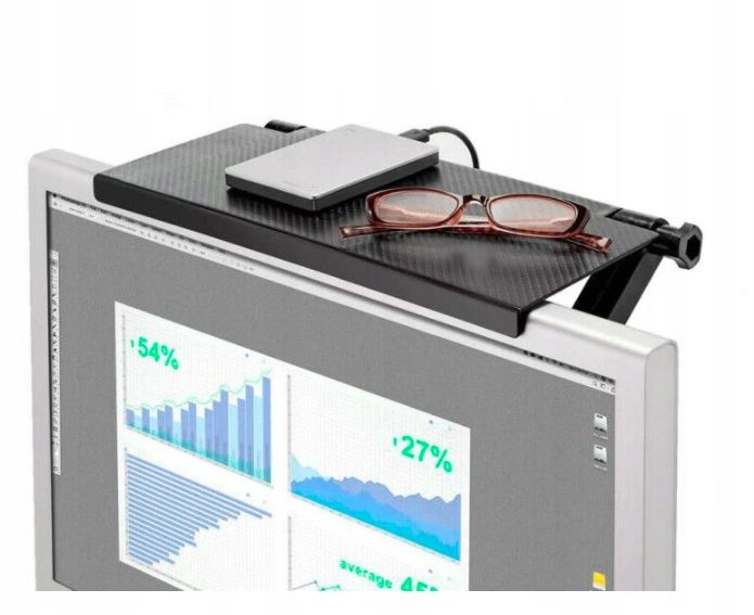 PÓŁKA NAKŁADANA NA MONITOR TV UCHWYT DEKODER DVB-T Marka bez marki