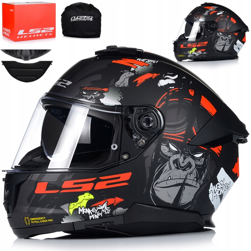 Motocyklová Prilba LS2 FF808 Stream II Monkey Kevlar Systém Pinlock Blenda