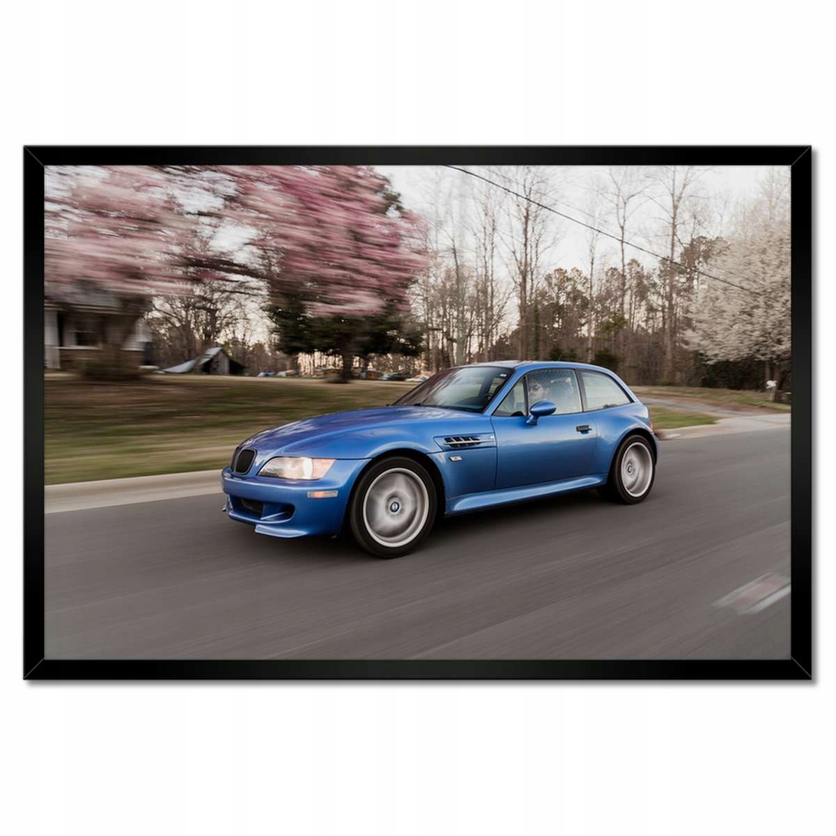 Plakáty v rámu 60x40 Modré Auto Bmw