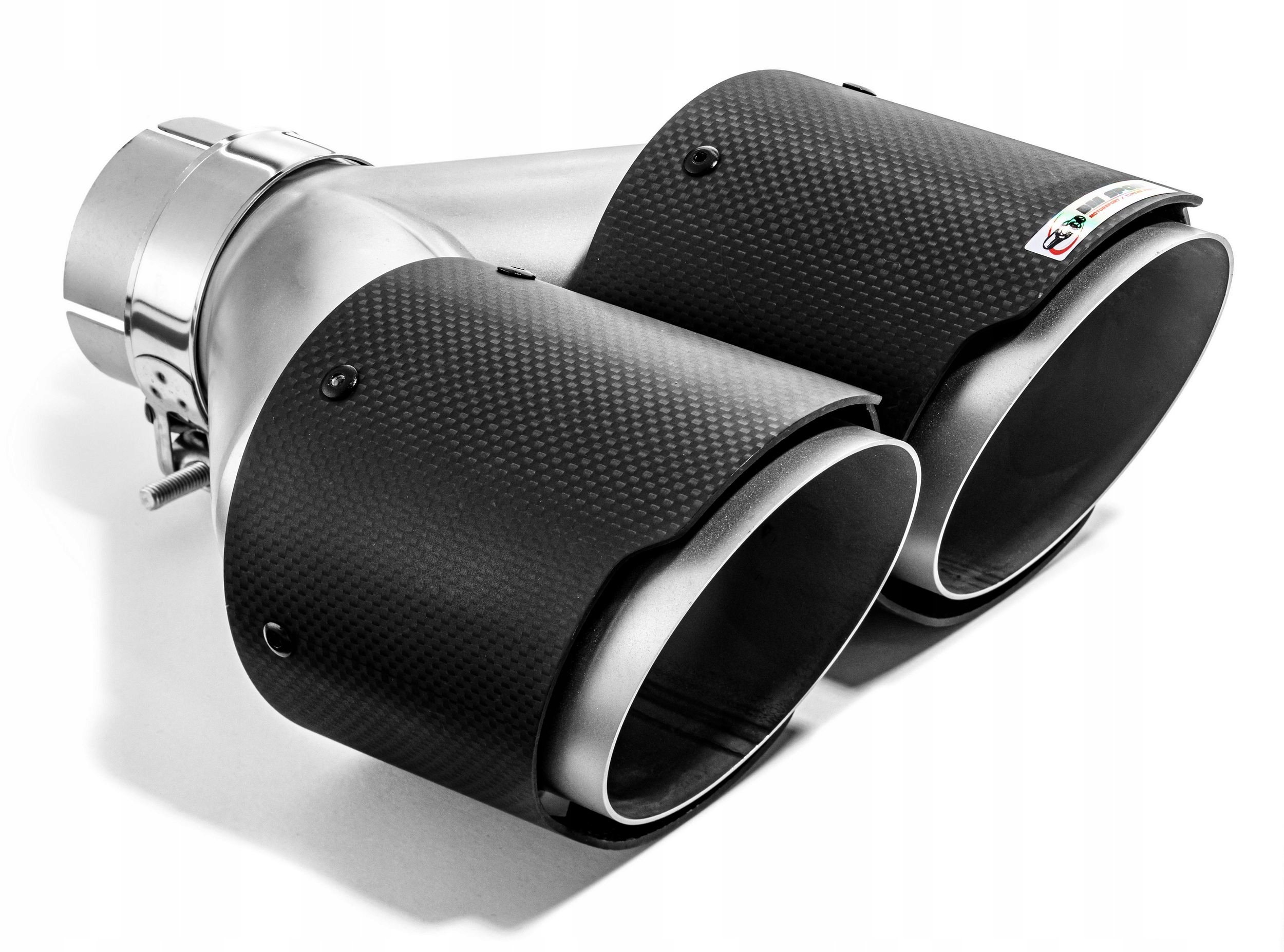 BMTL434 - Углеродный глушитель 2X114 фитинг 63 мм BM SPORT