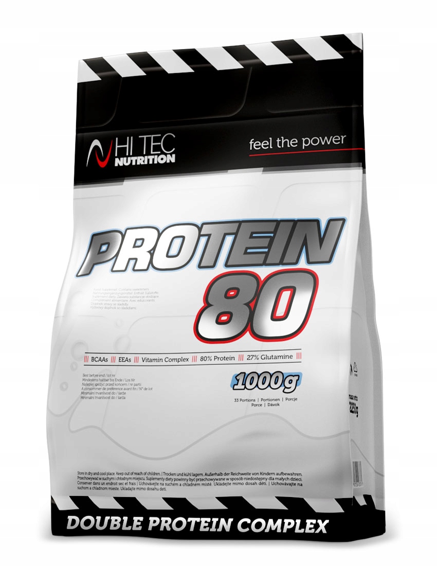 Hi Tec Protein 80- 1000 g Bílkoviny Whey Wpc Bcaa