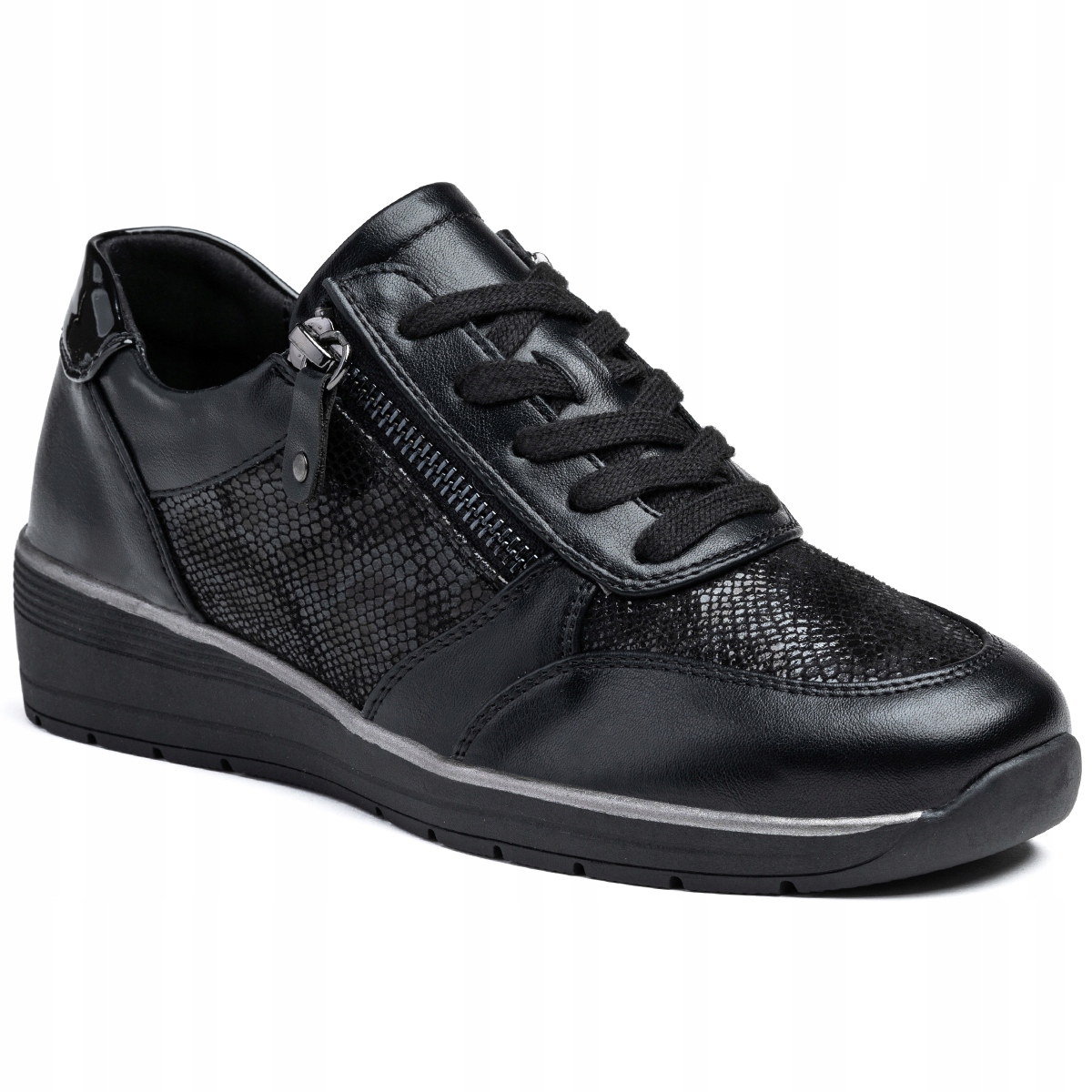 Polobotky tenisky koturn dvě Zipy pohodlné lehké stabilní Wojtyłko 39