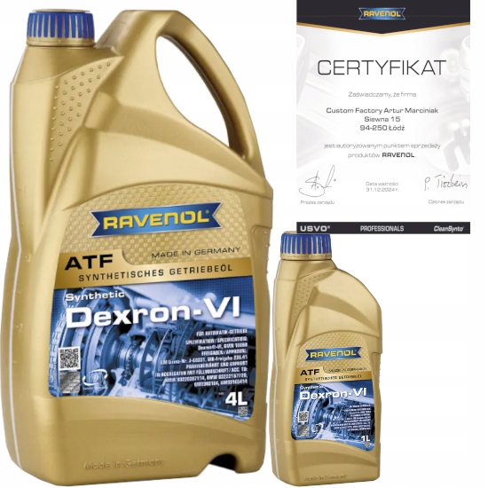 RAVENOL ATF DEXRON VI 5L - OLEJ PRZEKŁADNIOWY MB 236.41