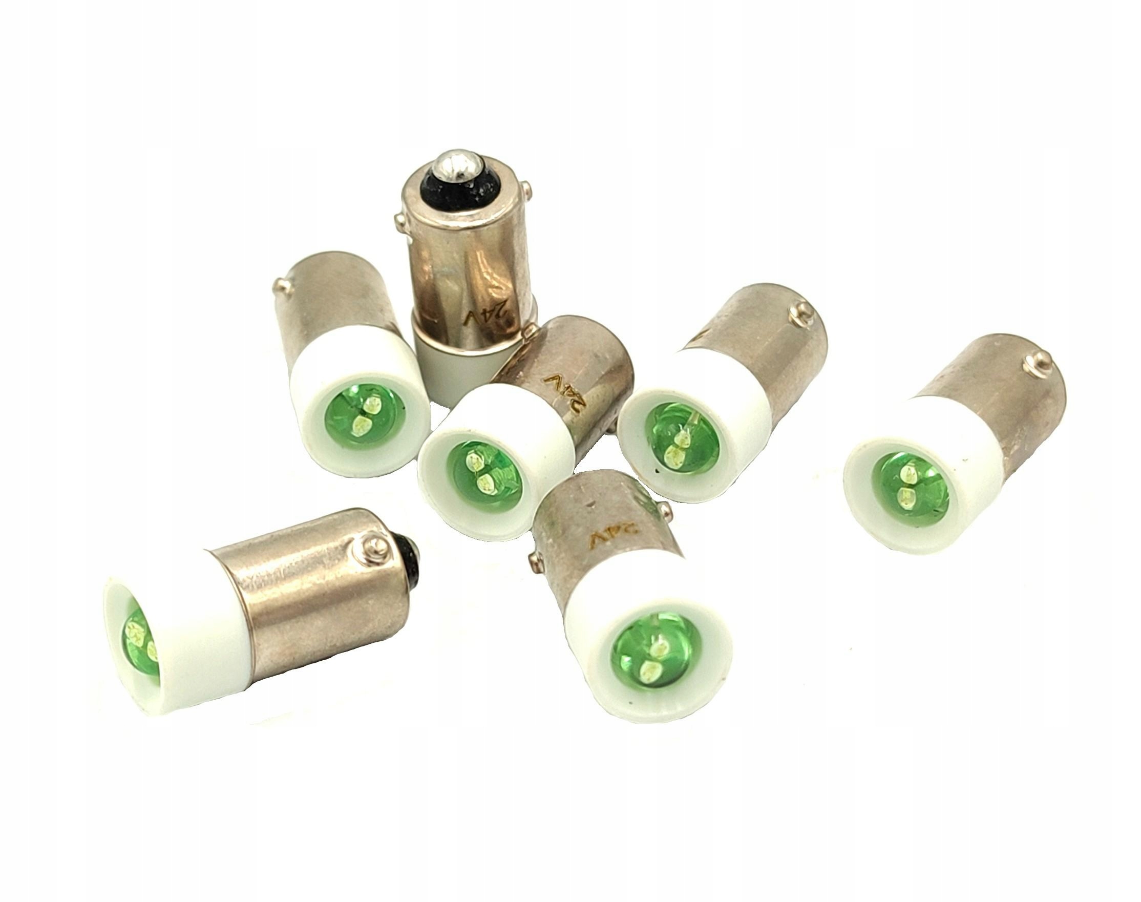 Żarówka Led bagnetowa BA9S 24V DC zielona