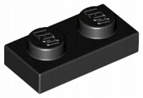 

Lego 3023 Płytka 1x2 czarna Nowa (1g)
