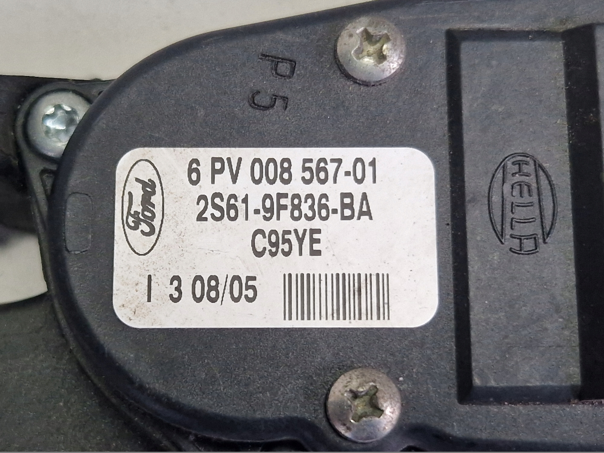 FORD FIESTA MK6 accelerator pedal 2S61-9F836-BA