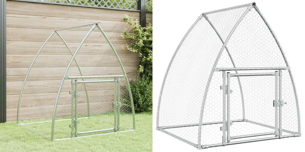 Levně Stříbrná klec pro kuřata, 100 x 105 x 120 cm, ocel