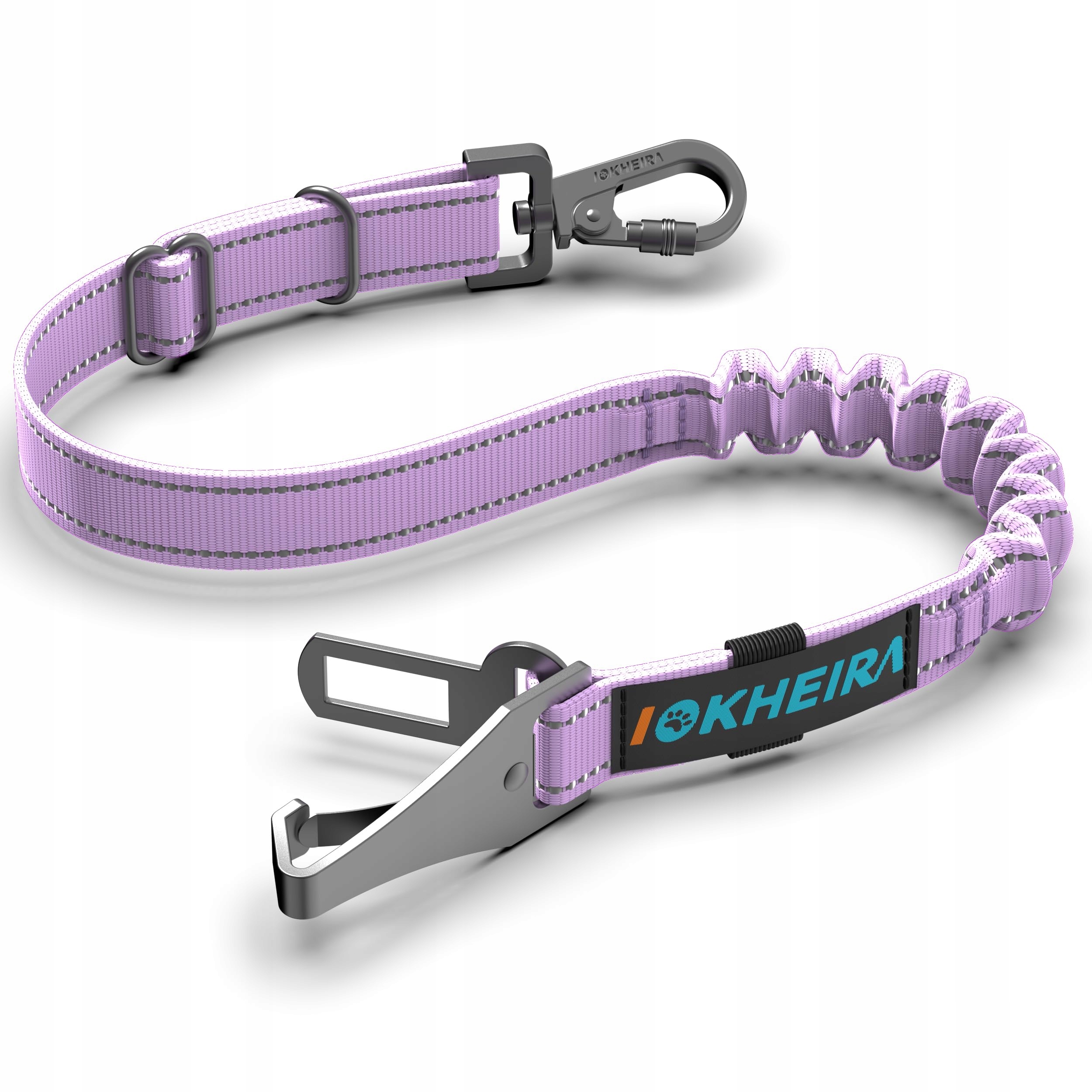 Iokheira Bezpečnostní pás pro psa do auta, nastavitelný, růžový