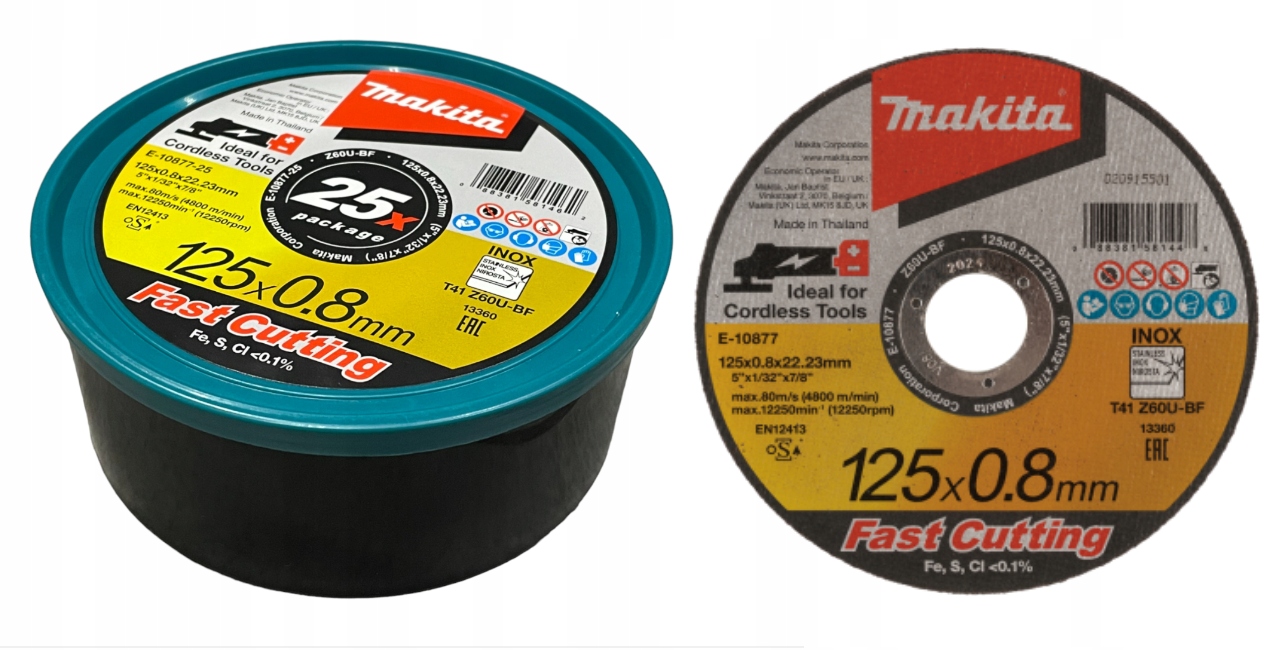 

Makita E-10877-25 Tarcza Do Metalu 125x0,8mm 25szt