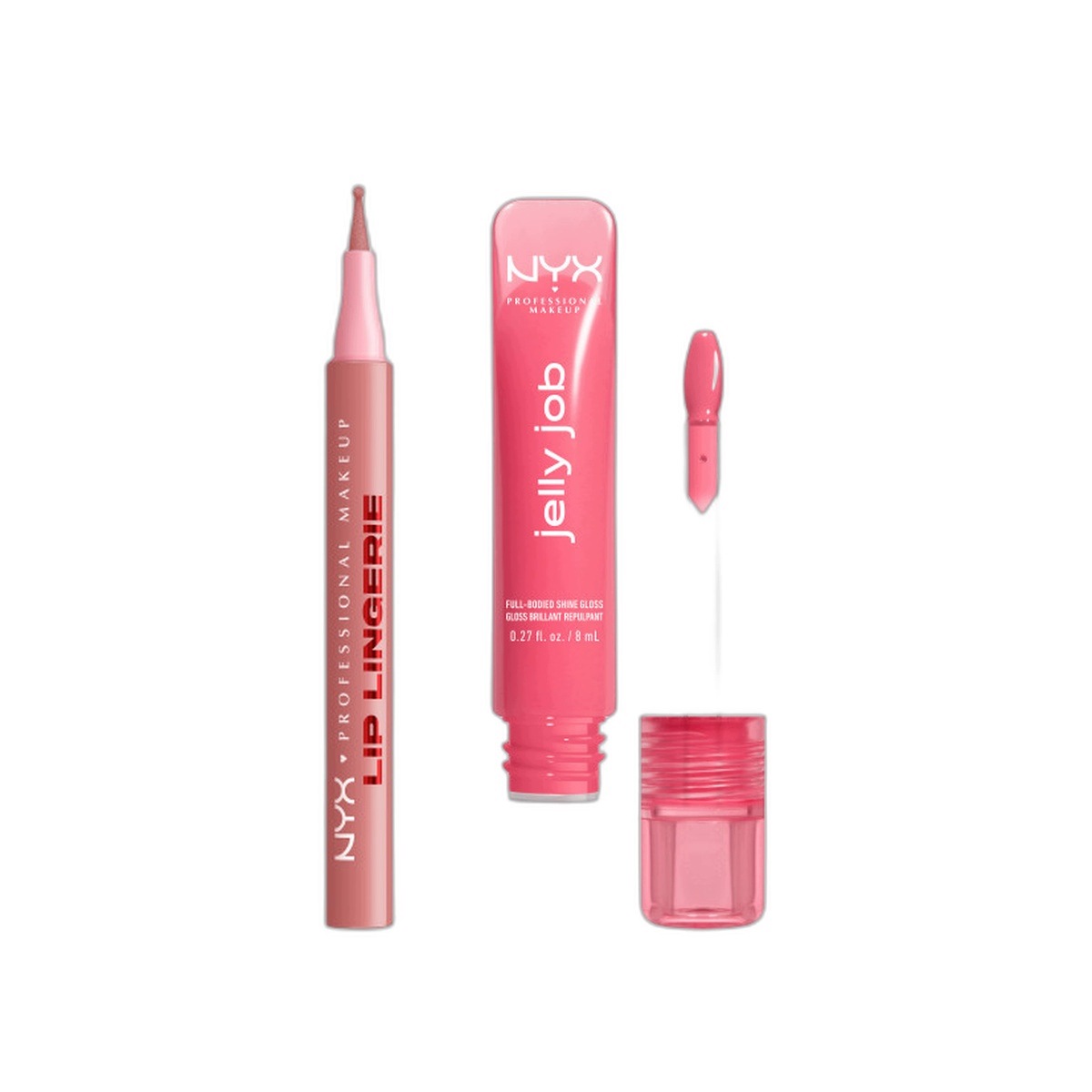 Zestaw Nyx Konturówka do Ust 7 Cuff Me Błyszczyk do Ust 7 Jelly Blushin