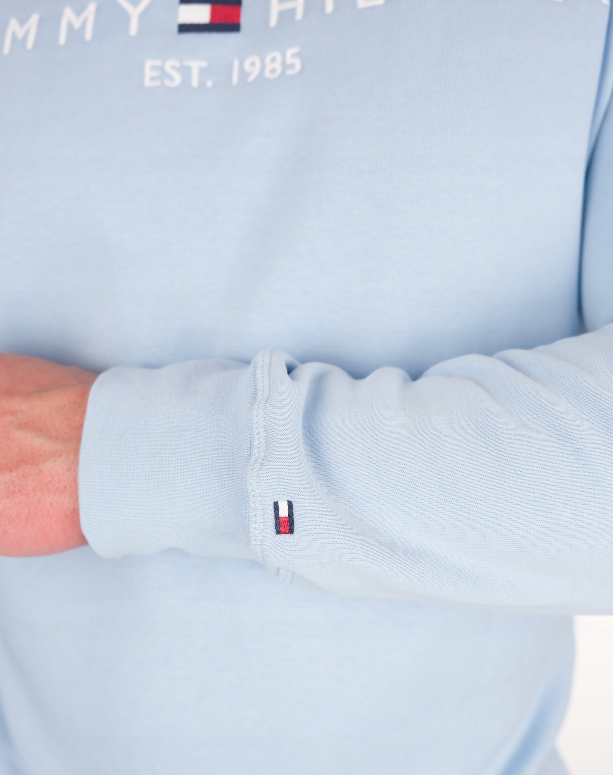 BLUZA TOMMY HILFIGER KLASYCZNA BŁĘKITNA XL Rozmiar XL