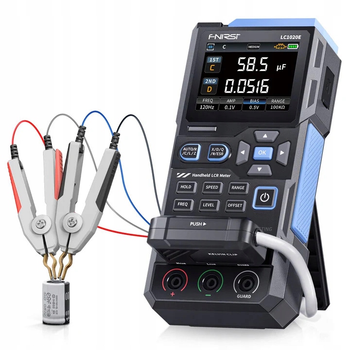 Fnirsi LC1020E Tester Lcr Esr 100kHz Mostík Kelvin 4-Wire Meranie