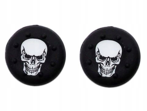 2x Nakładki Gumki Silikonowe Gripy Analogi pad PS5 PS4 X One Czaszka 2 szt