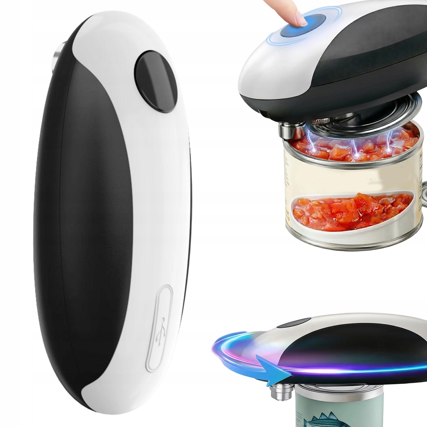 Elektrický Otvírák Na Zavařovací Sklenice Automatický otvírák One Touch na plechovky