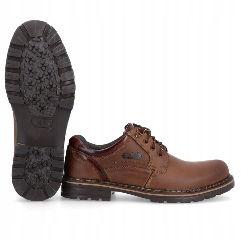 PÓŁBUTY MĘSKIE CAŁOROCZNE SKÓRA 010 TRAPERY r 44 Kolekcja wiosna lato jesień zima