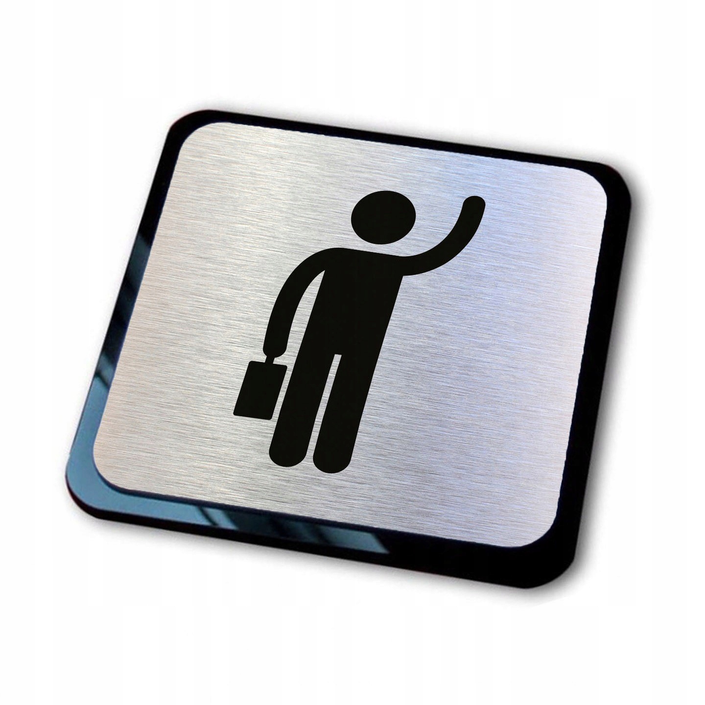 srebrna tabliczka informacyjna grawer poczekalnia