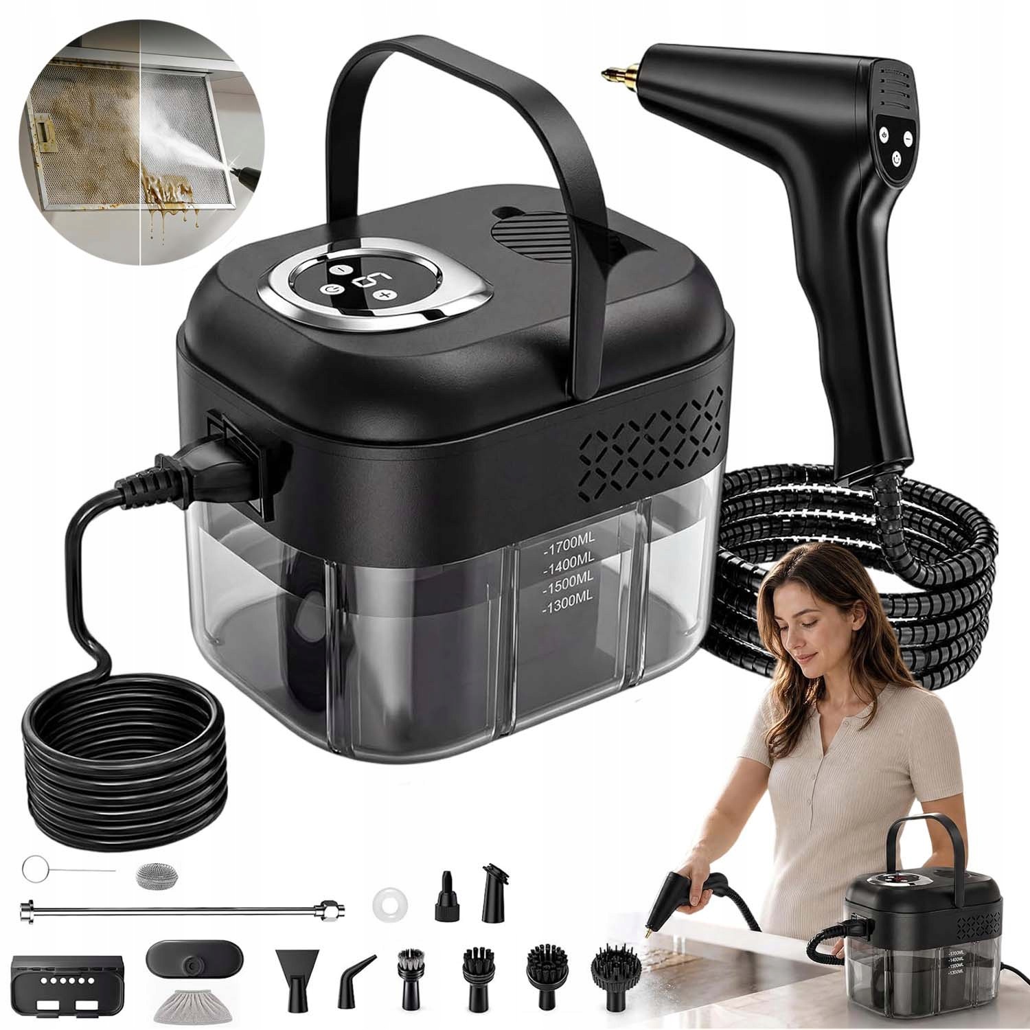 Parný Čistič, Parný Mop, Čistič, 6 Režimov, Multifunkčný, Výkonný, 2500 W, Na Okná