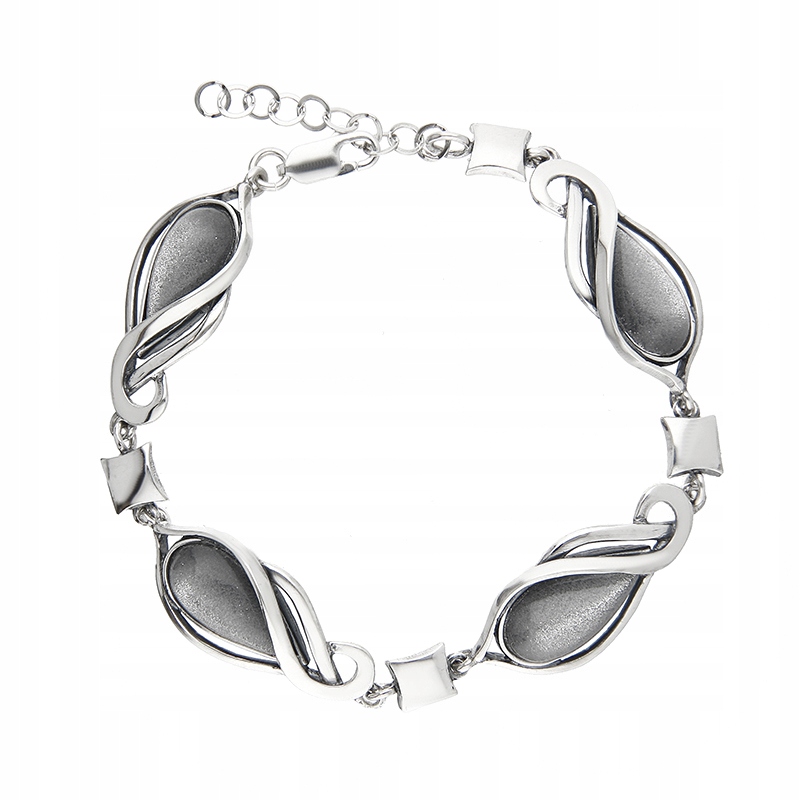 Stříbrný náramek se stříbrnými kameny stříbro 925 B450