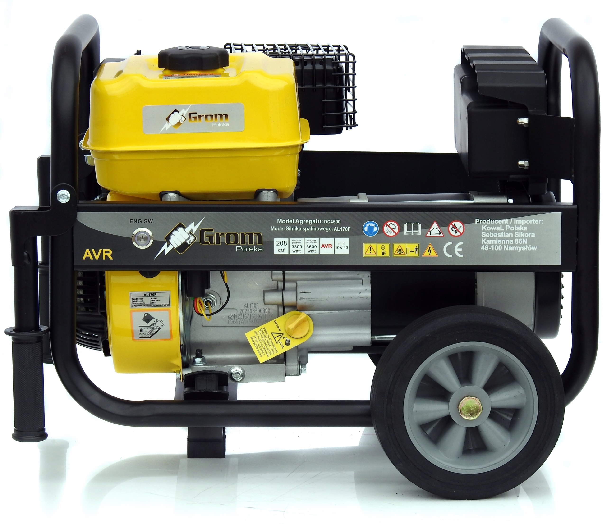 PROFESJONALNY AGREGAT PRĄDOTWÓRCZY 5,2kw generator AVR MIEDŹ STOJAN KowaL Rozruch ręczny
