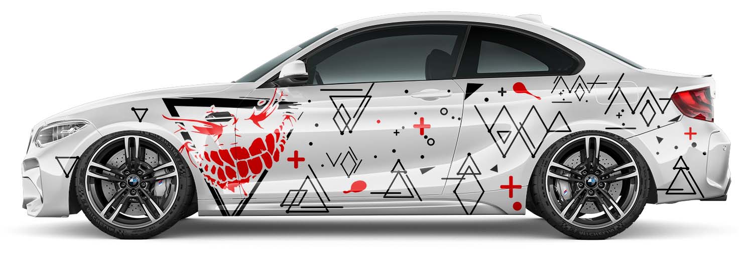 NAKLEJKI na Auto MOTYW TROJKATY USMIECH 93x547cm Producent code MG1256