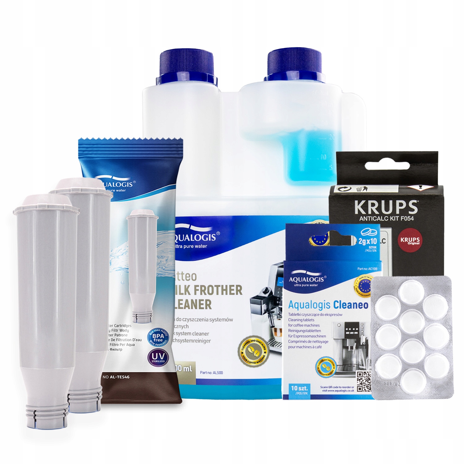 Odvápňovač Krups F054 2x filtr pro kávovar AL-TES46 kapalina tablety