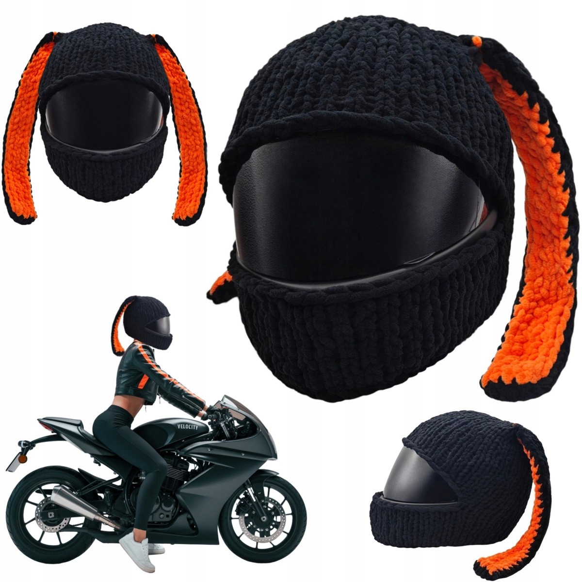 Čepice na helmu Bunny Rider